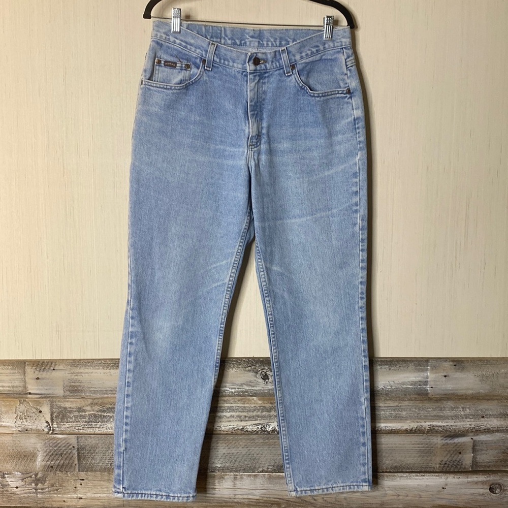 Vintage LEE RIDERS High Waist Mom Tapered Leg Light Wash Jeans